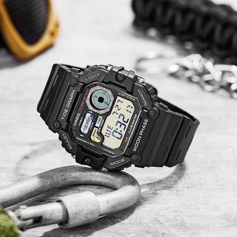 Vintage Digital Watch - Relógio Digital Casio Série WS-1700H, Caixa