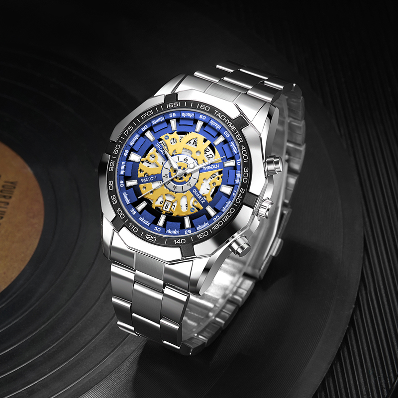 Skeleton Mechanical Watch - Relógio Esqueleto de Luxo para Homens,