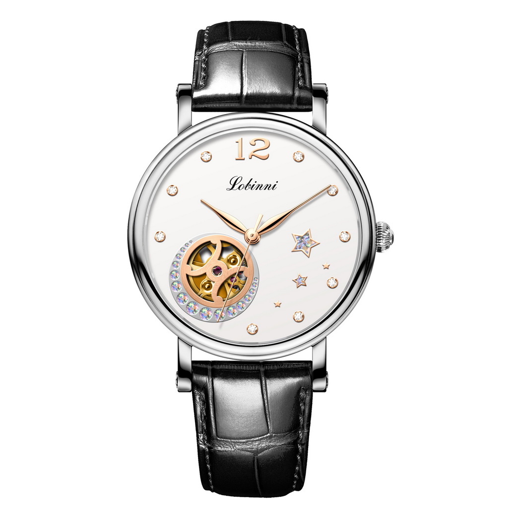 Skeleton Mechanical Watch - Lobinni relógios femininos de luxo, relógio