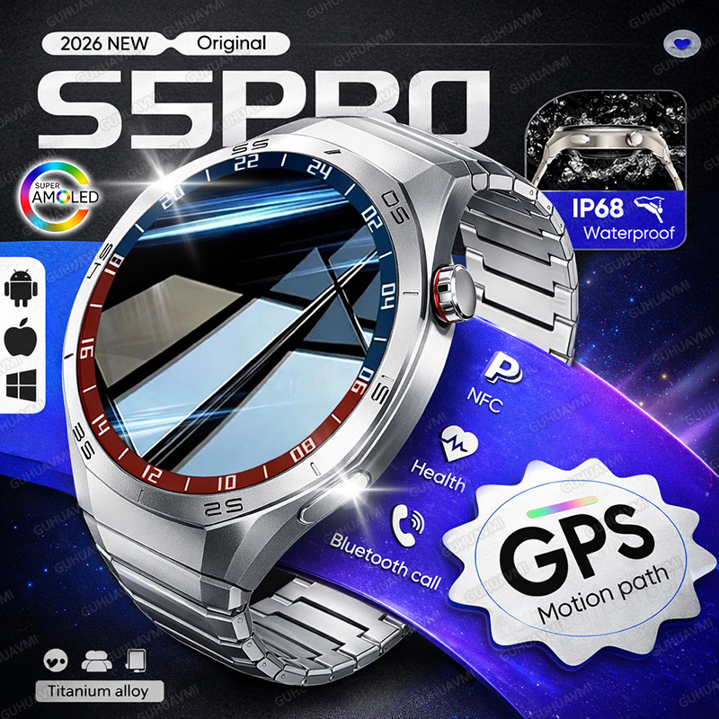 Smartwatch Premium Watches For Men - Novo Smartwatch GPS 2026 para Homens