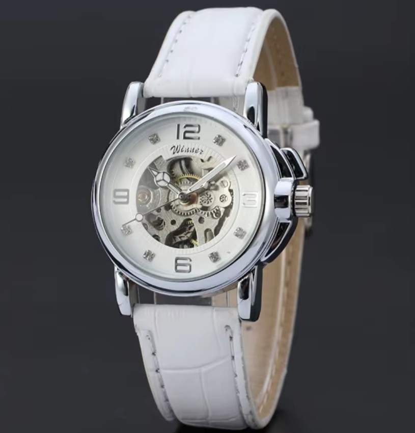 T-WINNER elegante feminino nov - Skeleton Mechanical Watch avaliação e preço