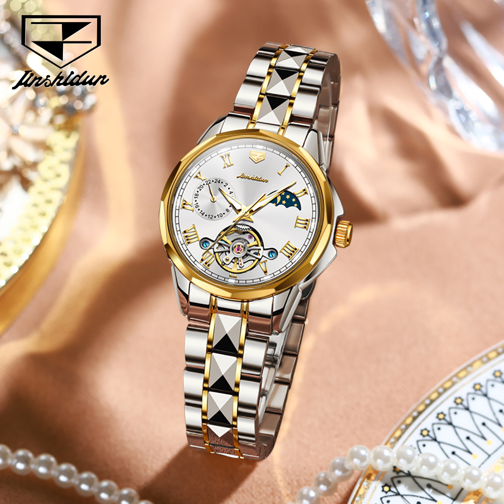 Relógios Femininos JSDUN 8937, - Skeleton Mechanical Watch avaliação e preço