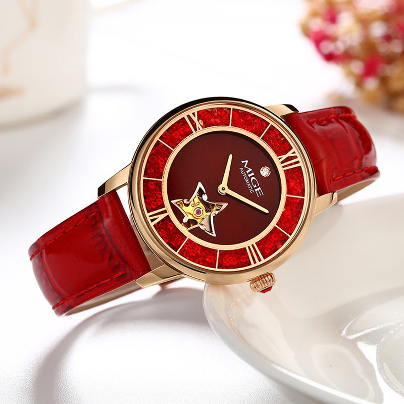 Relógio Automático MIGE Ladies - Skeleton Mechanical Watch avaliação e preço