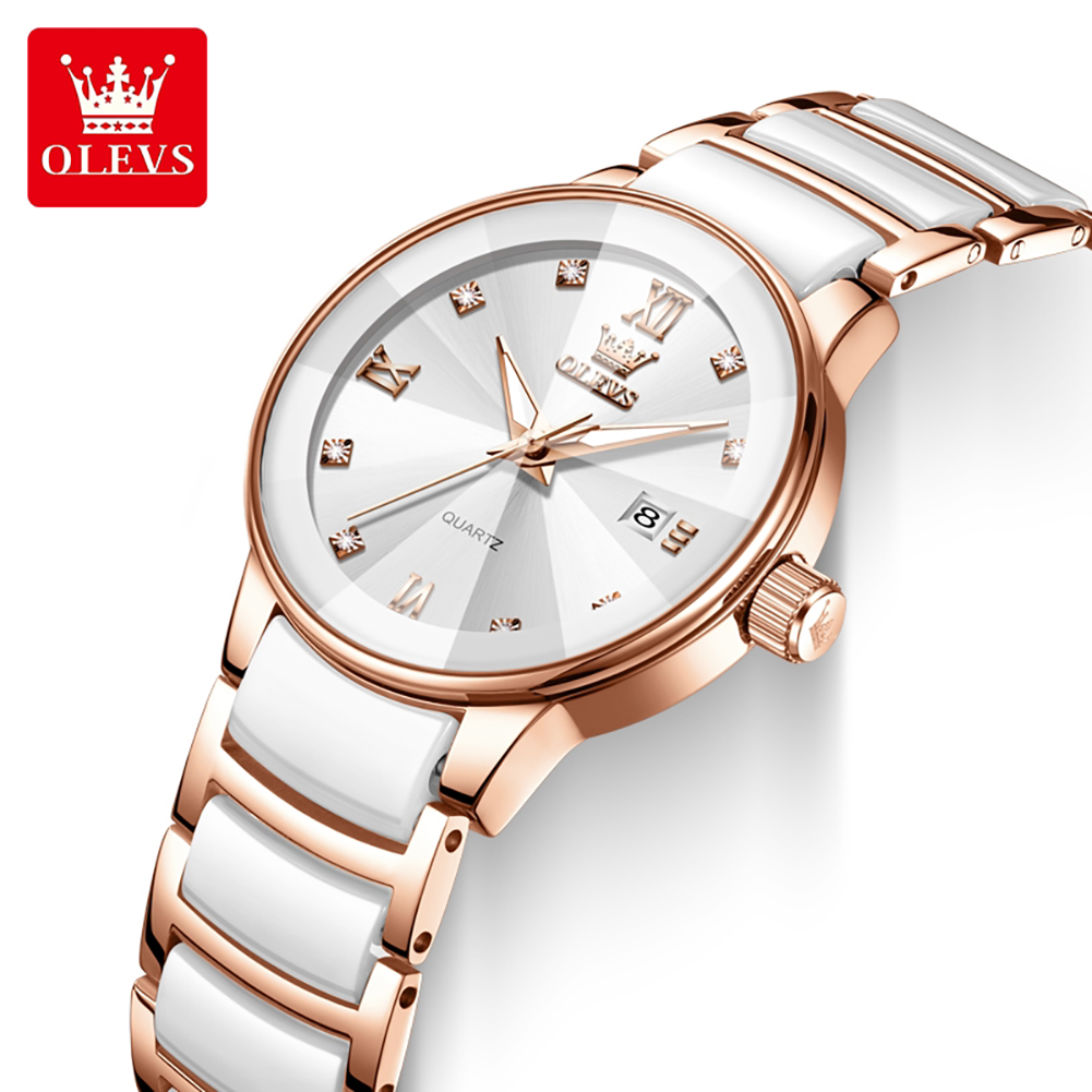Relógio feminino OLEVS 7114 de - Luxury Ceramic Watch avaliação e preço