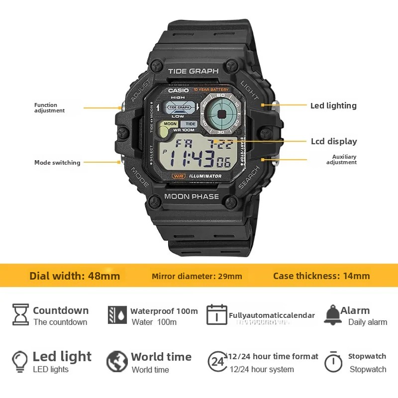 Relógio Digital Casio Série WS - Vintage Digital Watch avaliação e preço