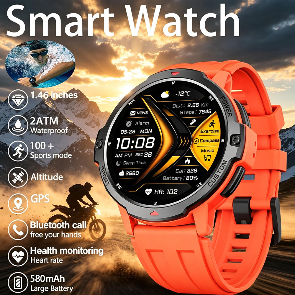 NOVO Smartwatch Militar com GP - Smartwatch Timex Watches For Women avaliação e preço