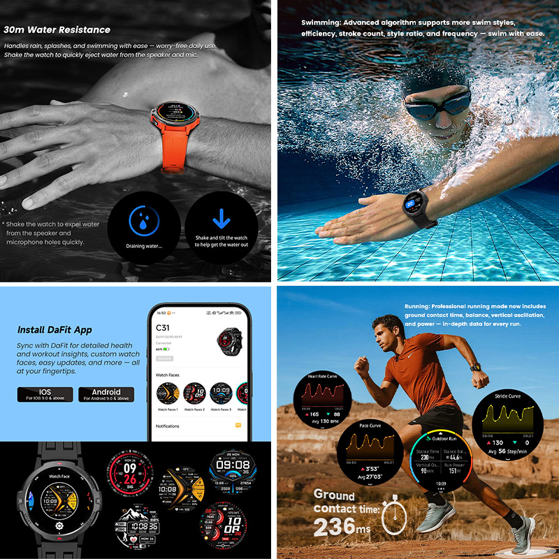NOVO Smartwatch Militar com GP - Smartwatch Timex Watches For Women avaliação e preço