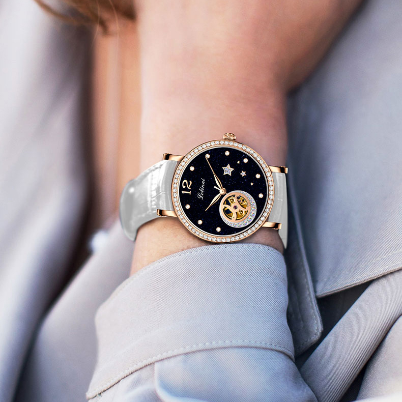 Lobinni relógios femininos de  - Skeleton Mechanical Watch avaliação e preço