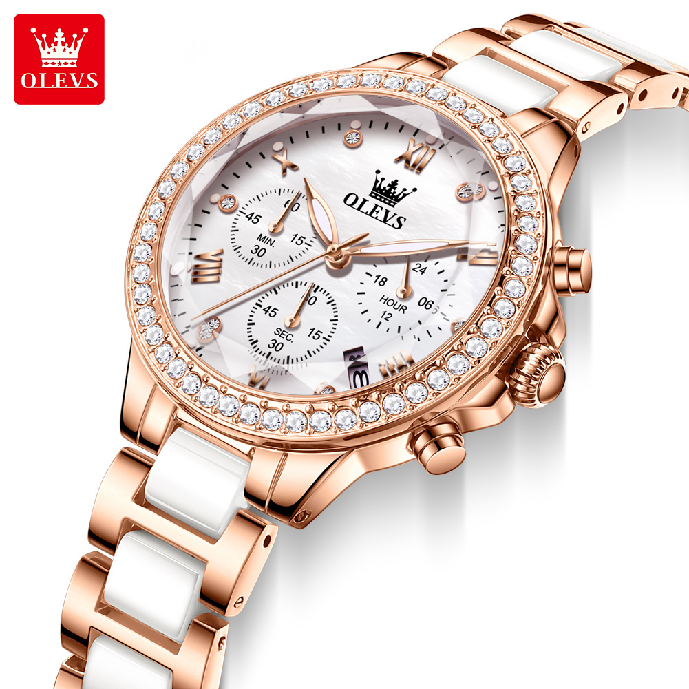 Relógio de Quartzo Feminino OL - Luxury Ceramic Watch avaliação e preço